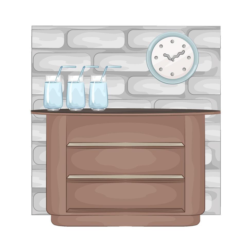 illustration of luxury bar table vector