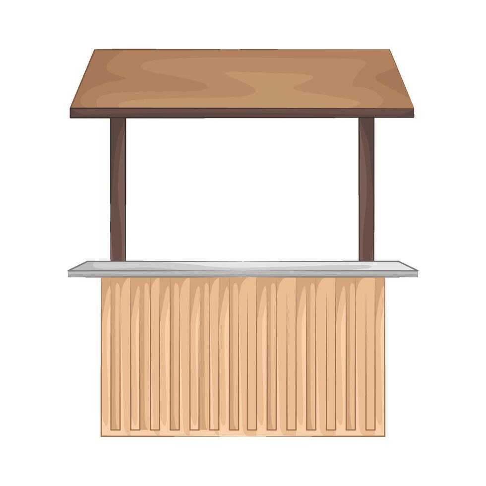 wooden bar counter illustration vector
