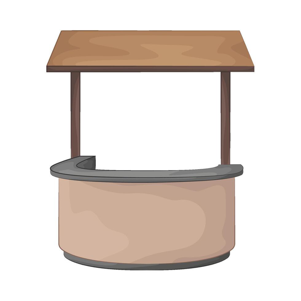 wooden bar counter vector