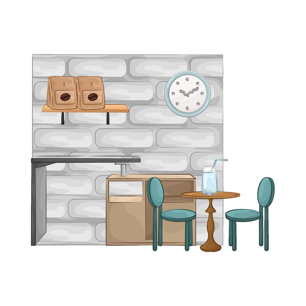 bag coffee on the bar shelf vector