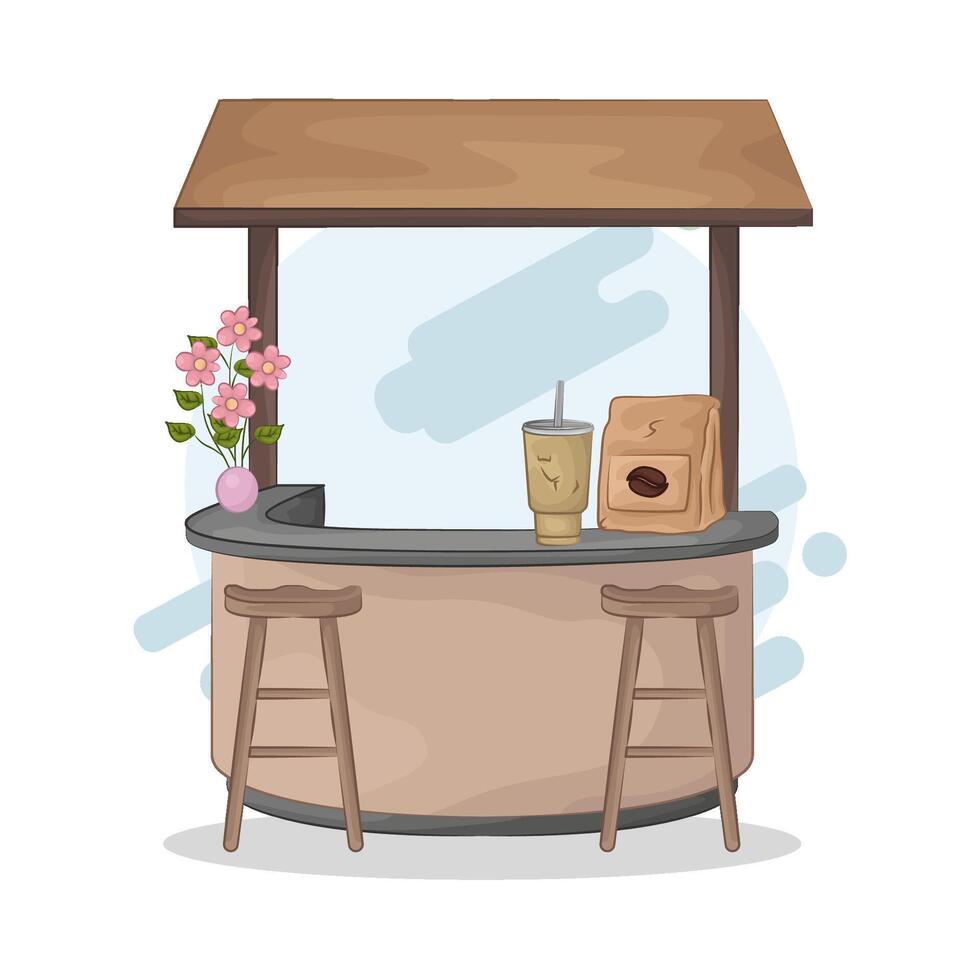 Drinks at the Bar Table vector