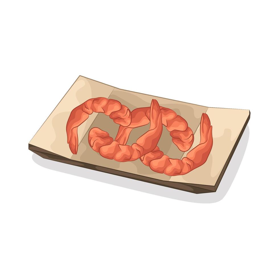 illustration of Authentic Flavored Fried Shrimp vector