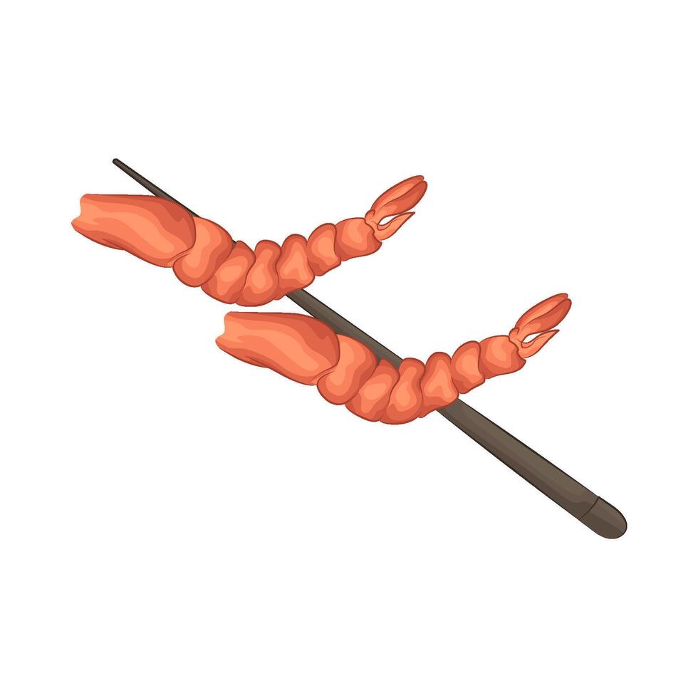 illustration of Perfectly Grilled Shrimp vector