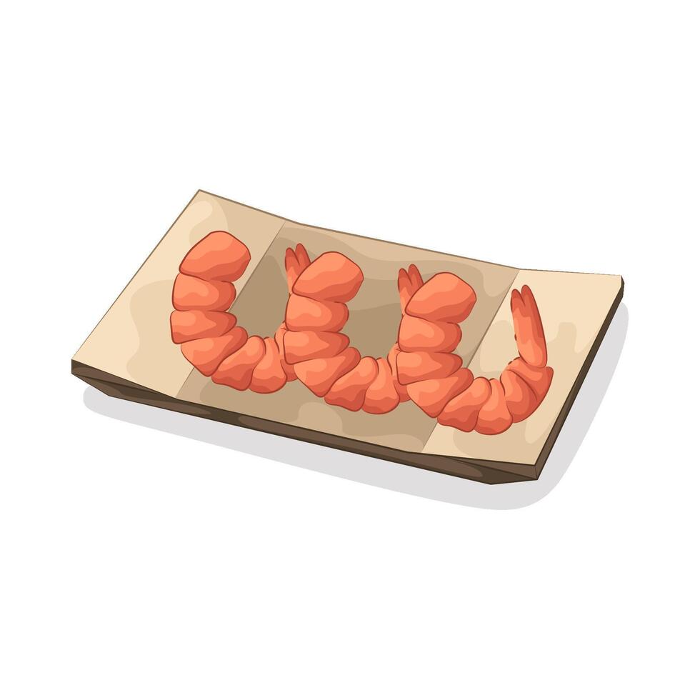 Delicious Fried Shrimp Platter vector