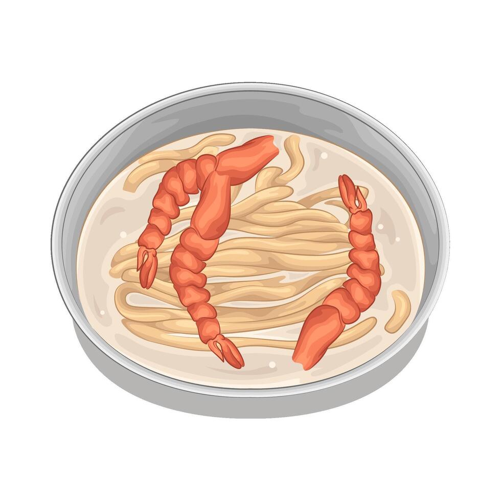 illustration of Delicious Savory Shrimp Ramen vector