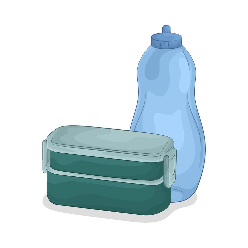 Set of Containers and Bottles illustration vector
