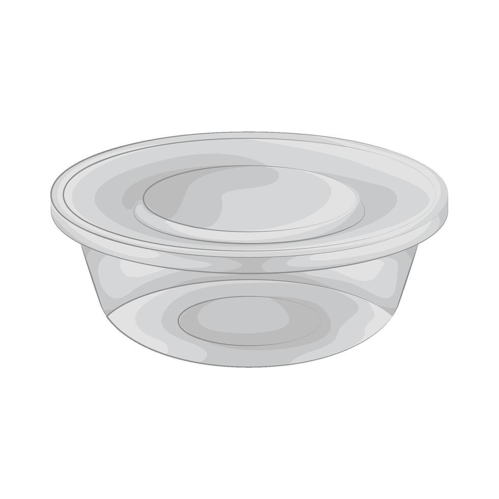 Minimalist Transparent Food Container vector