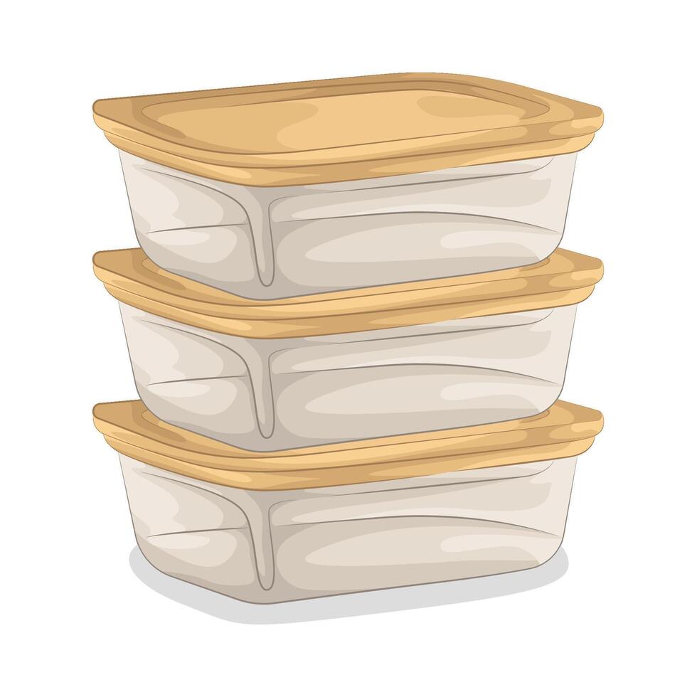 Neatly Arranged Food Containers illustration vector