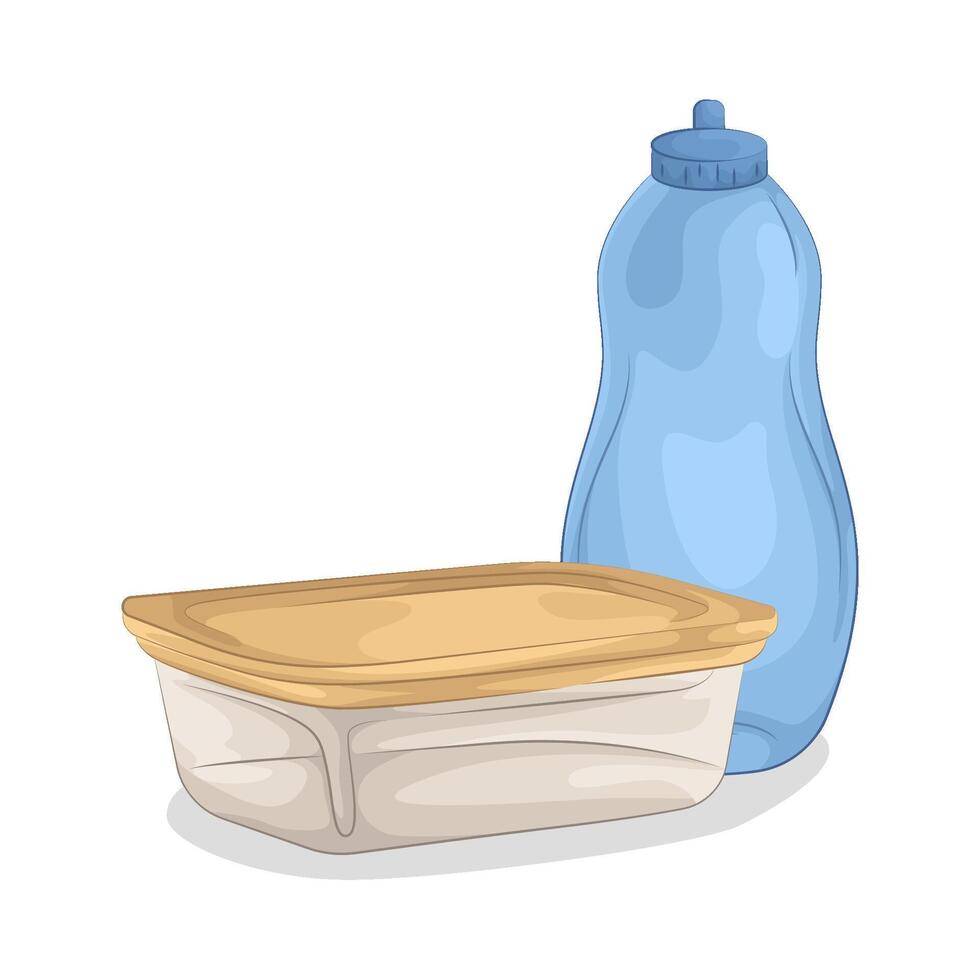 Water Bottles and Containers illustration vector