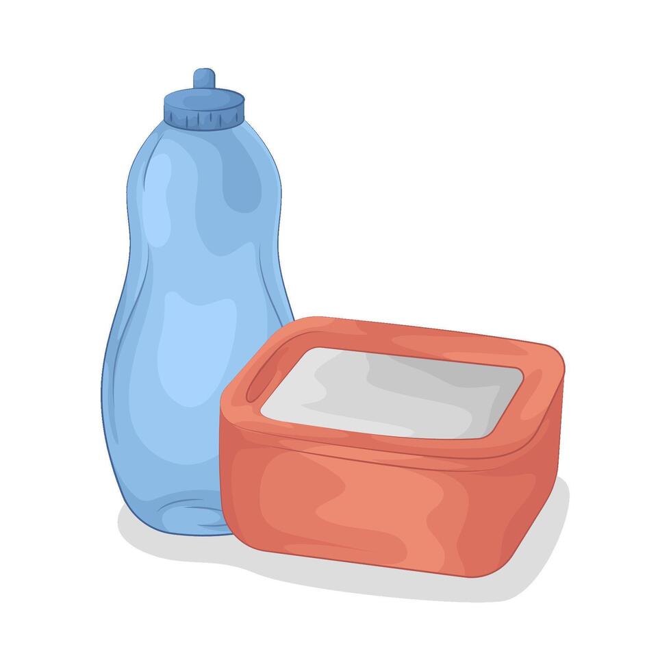 illustration of Water Bottles and Containers vector