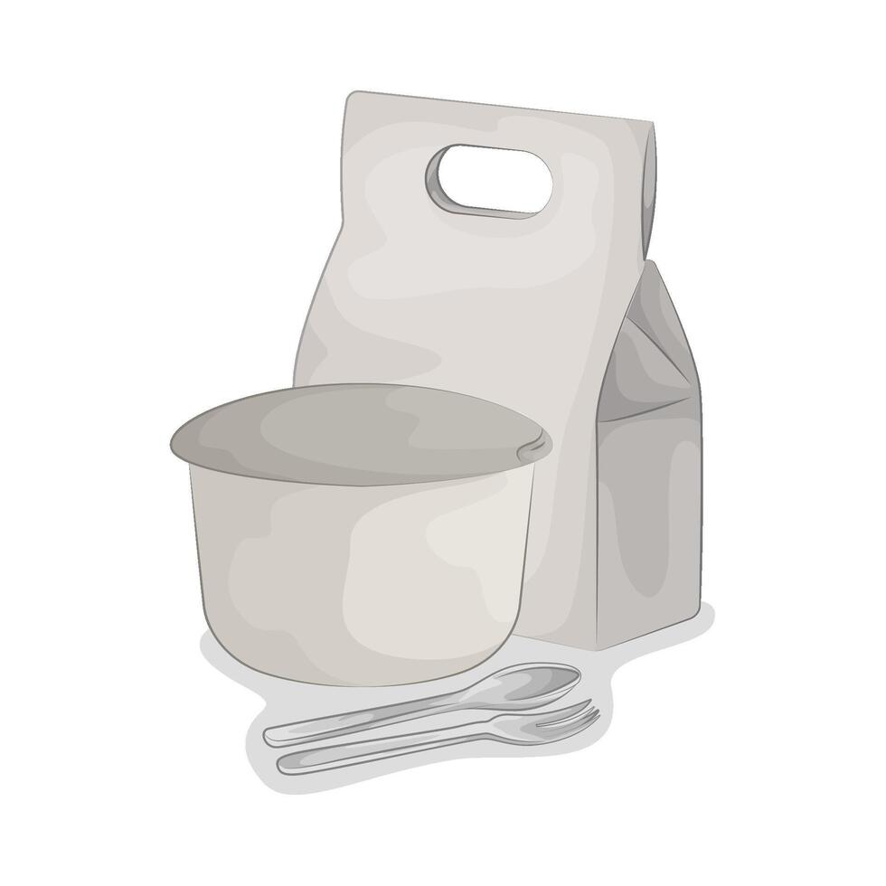 illustration of Modern Minimalist Lunch Box vector