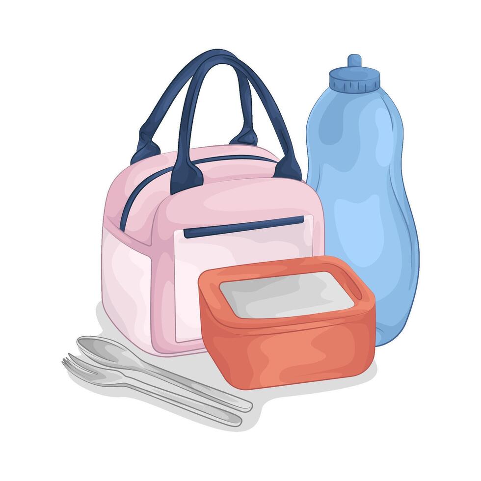 illustration of Containers and Bottles vector