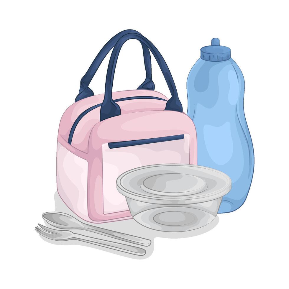 illustration of Food and Drink Containers vector