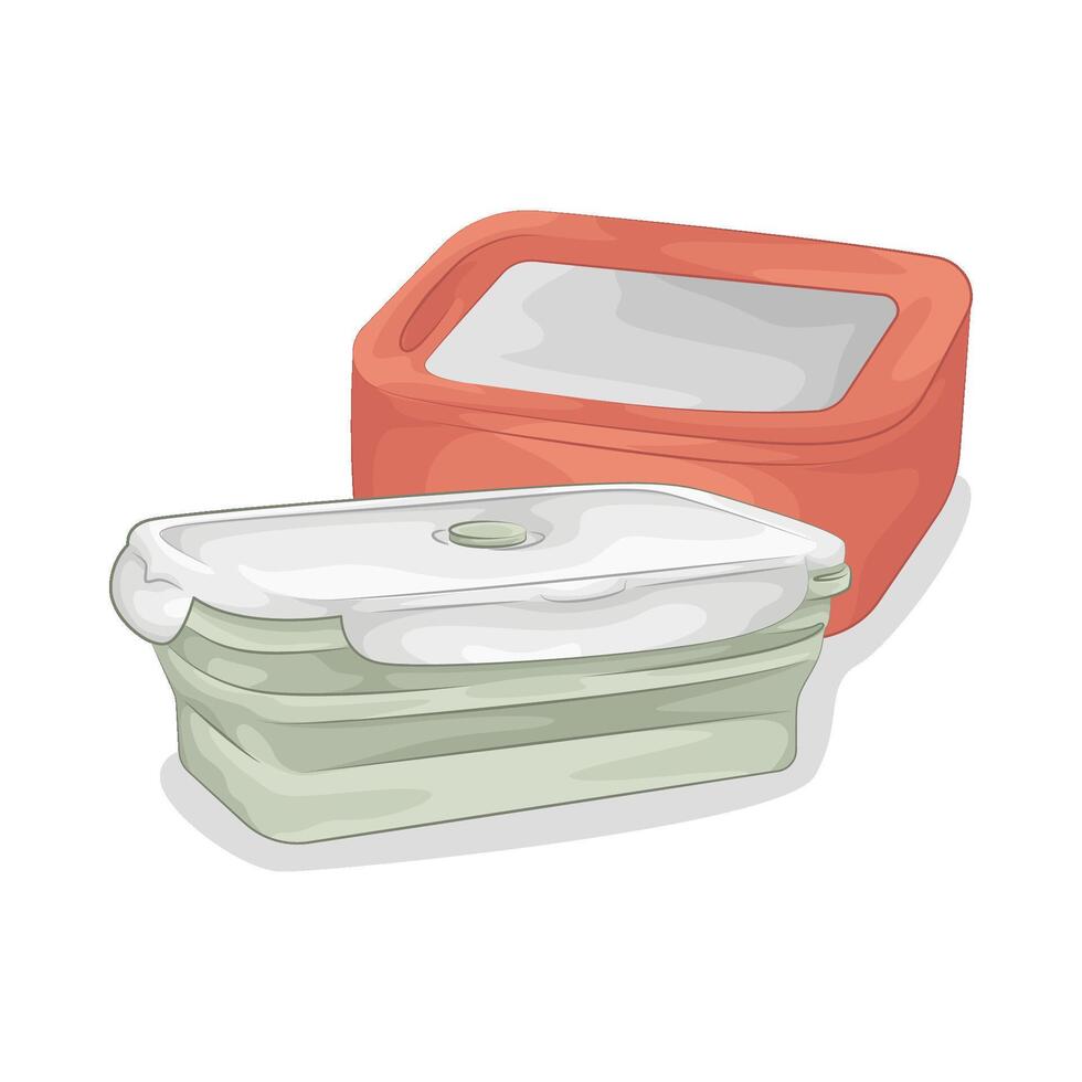 illustration of Leak Resistant Food Containers vector