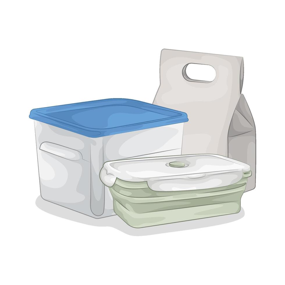 illustration of Food Containers for Healthy Provisions vector