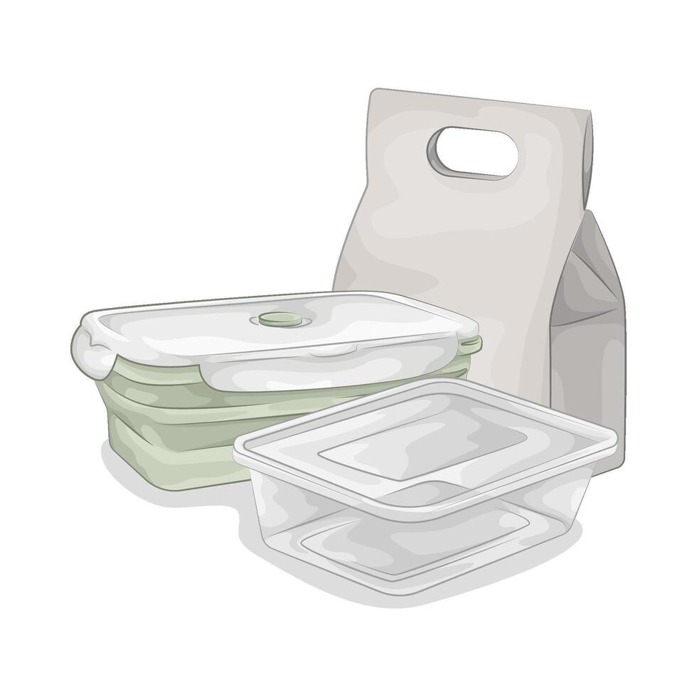 Food Container with Minimalist Design vector
