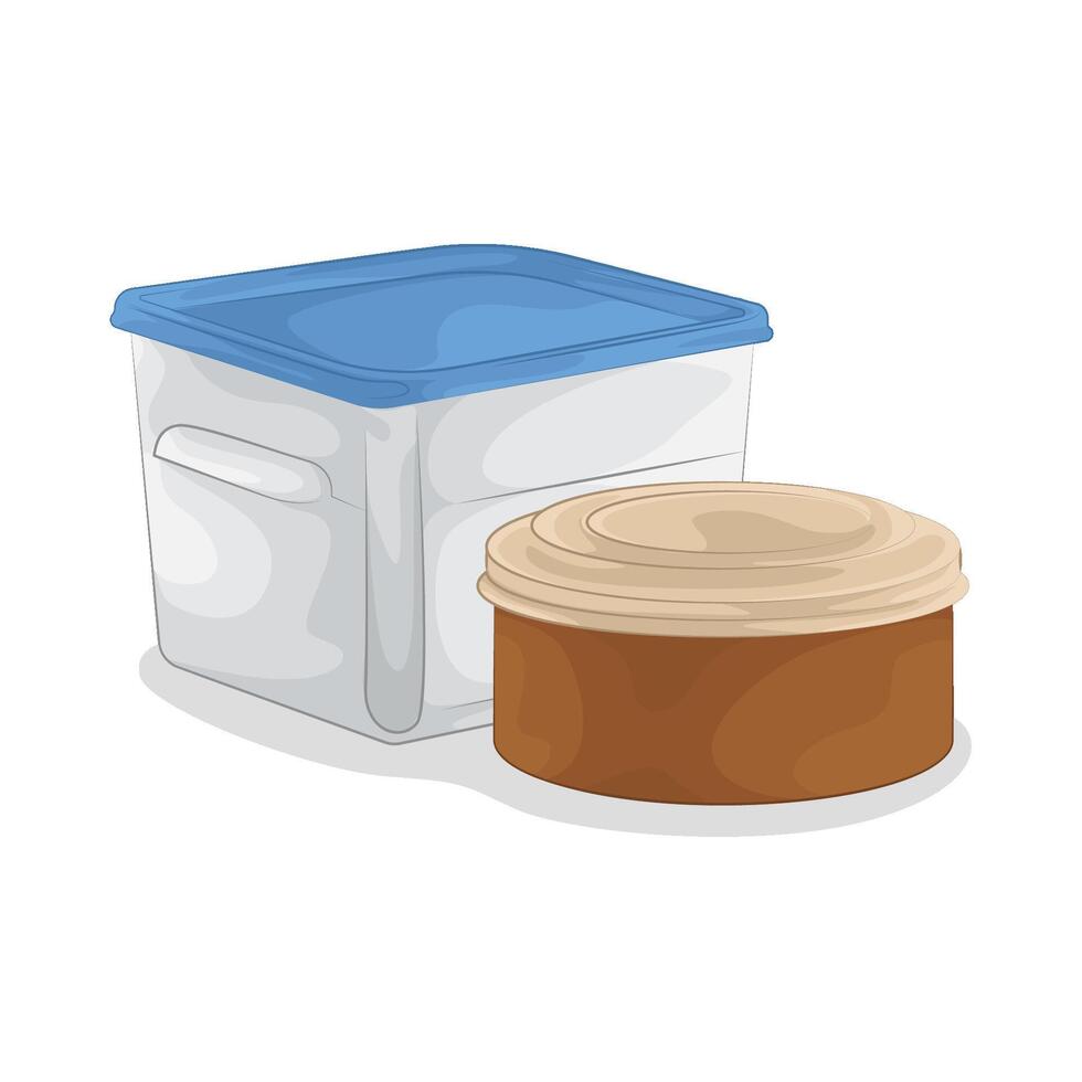Practical Spill-Proof Food Containers vector