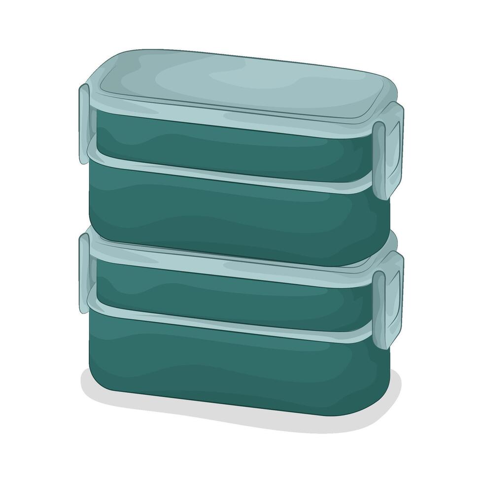 Neatly Arranged Food Containers vector