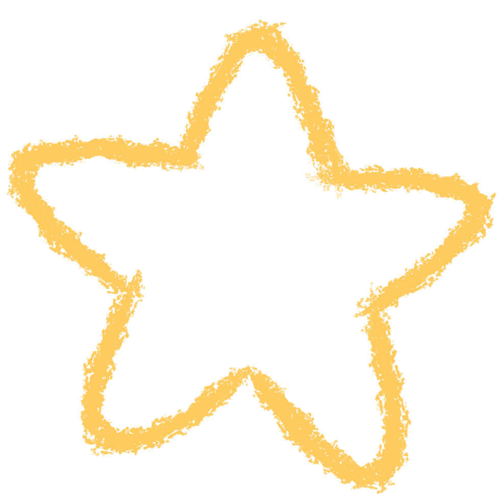 Yellow star line png