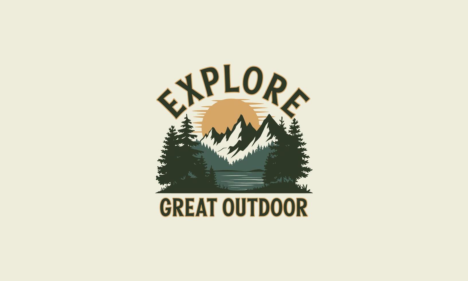 logo design of a explore great outdoor template vector