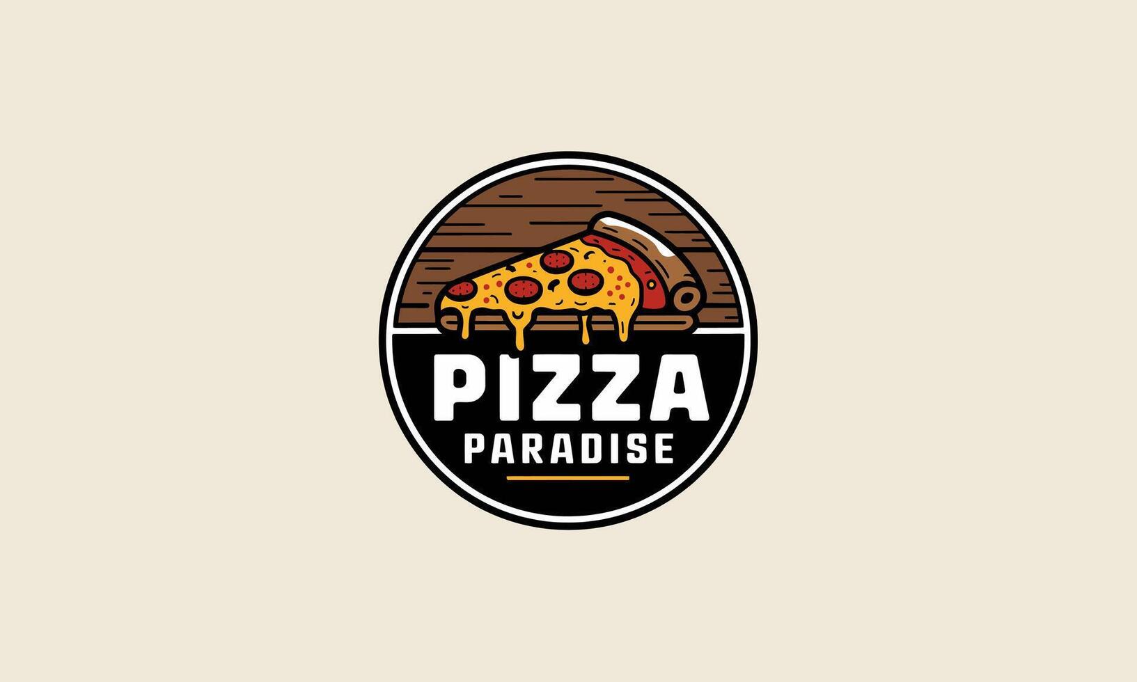 logo design template of a pizza palace flat design vector