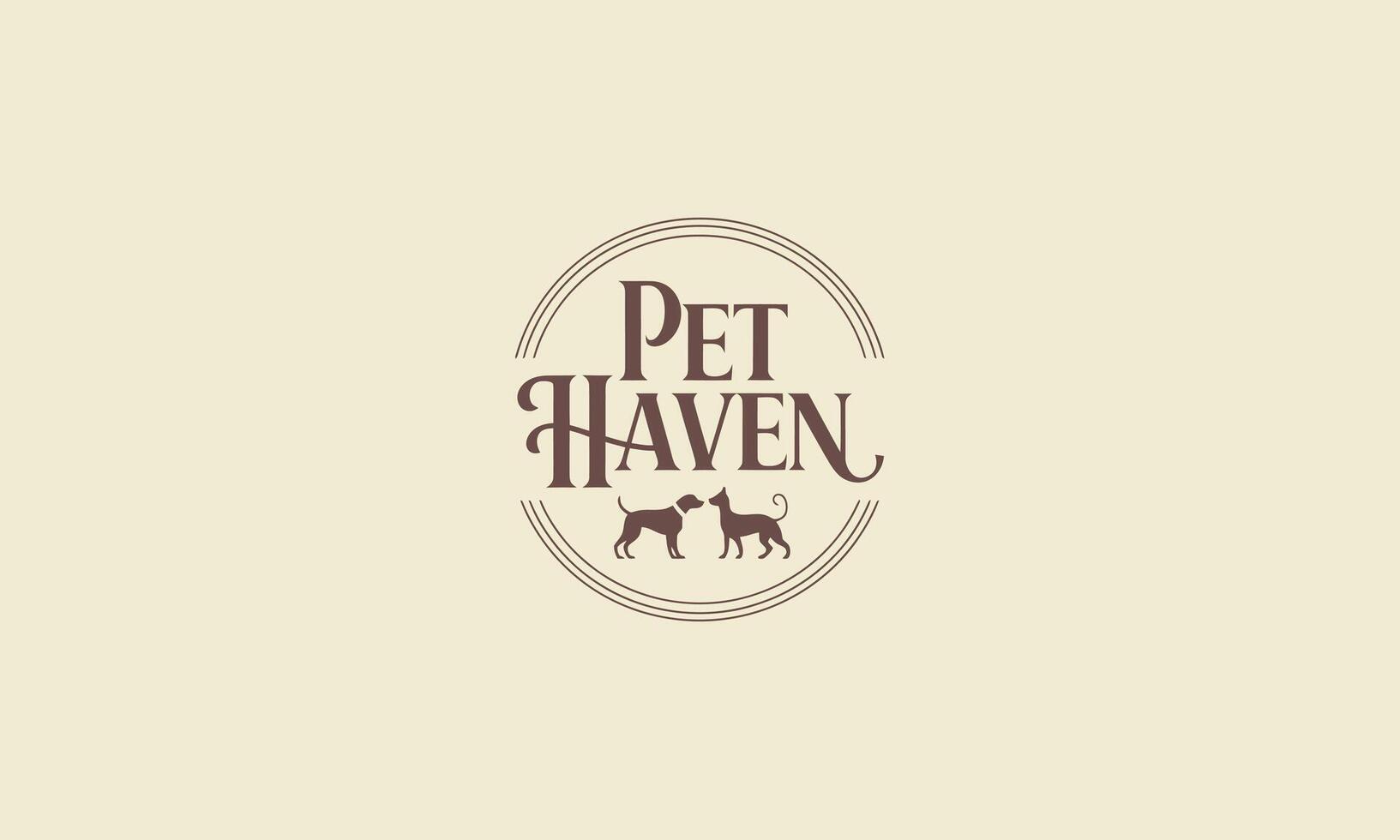 logo design template of a pet shop flat design vector