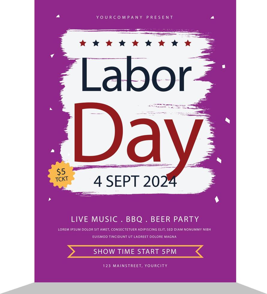 Labor Day Flyer vector
