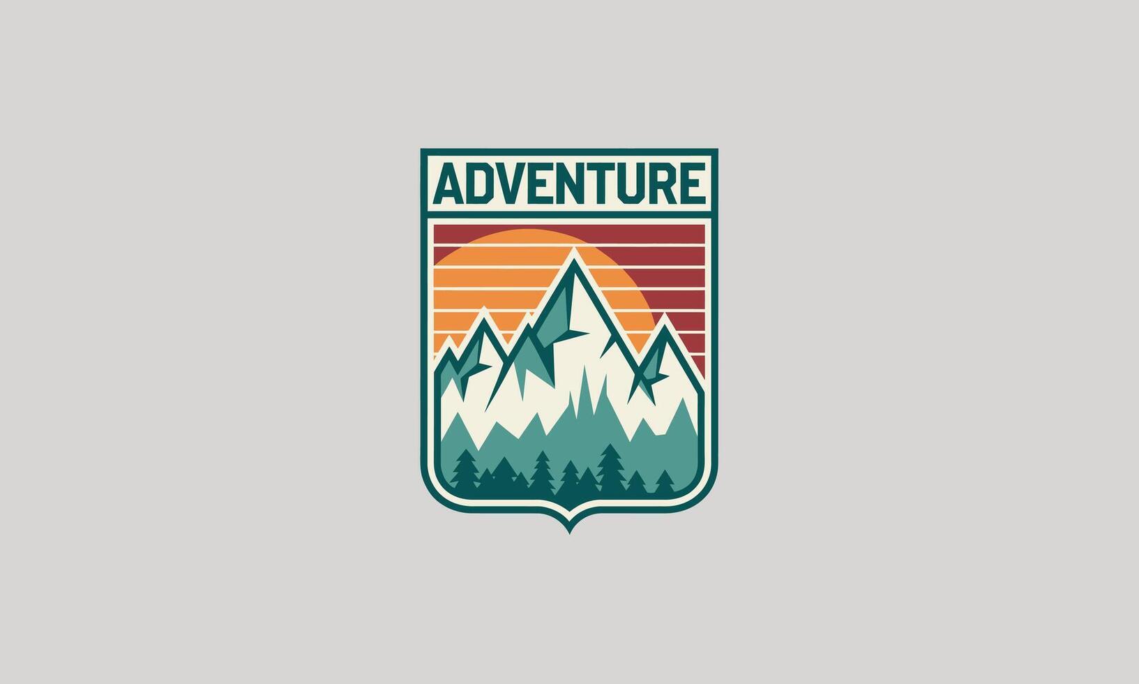 logo design template of a adventure flat design design vector