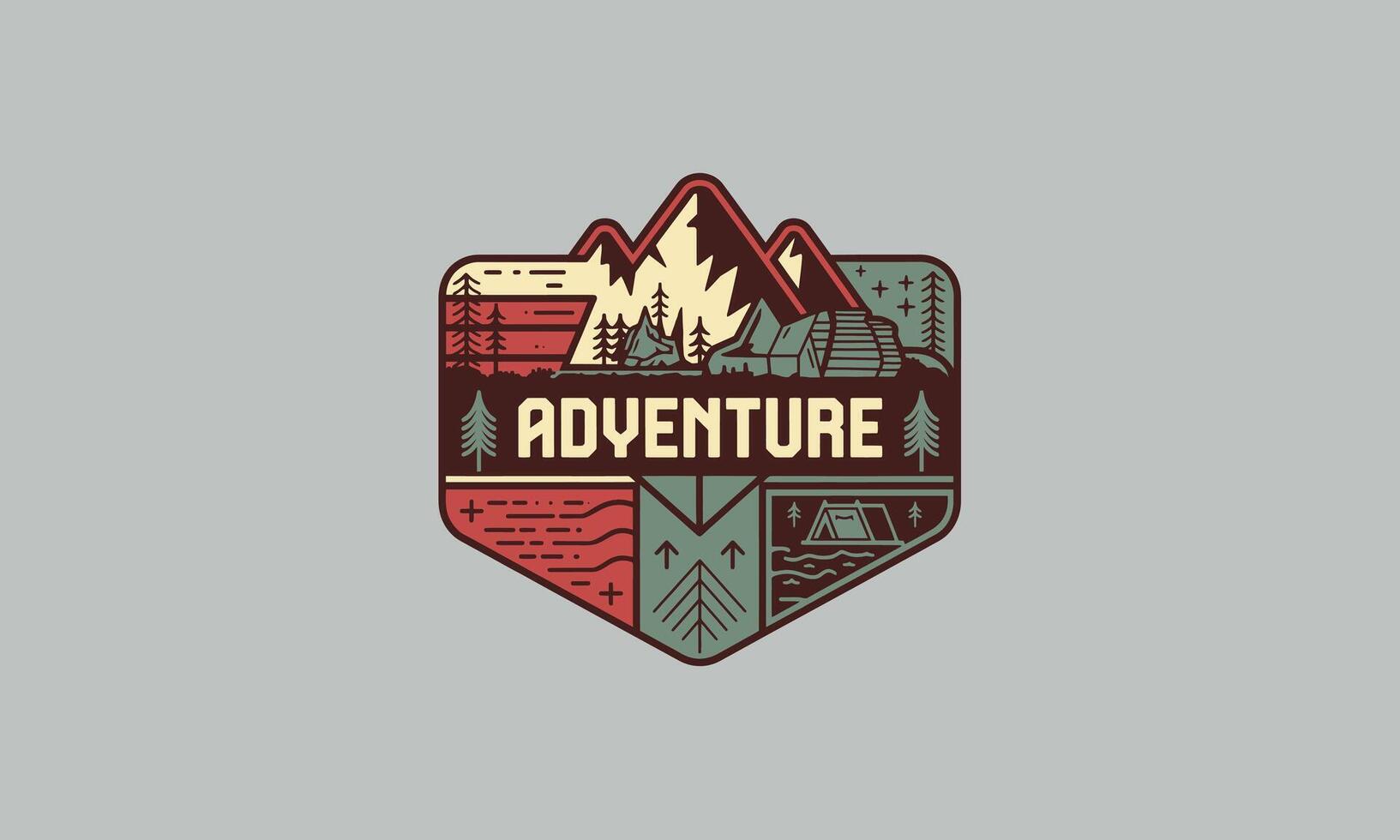 logo design of a adventure flat design vector