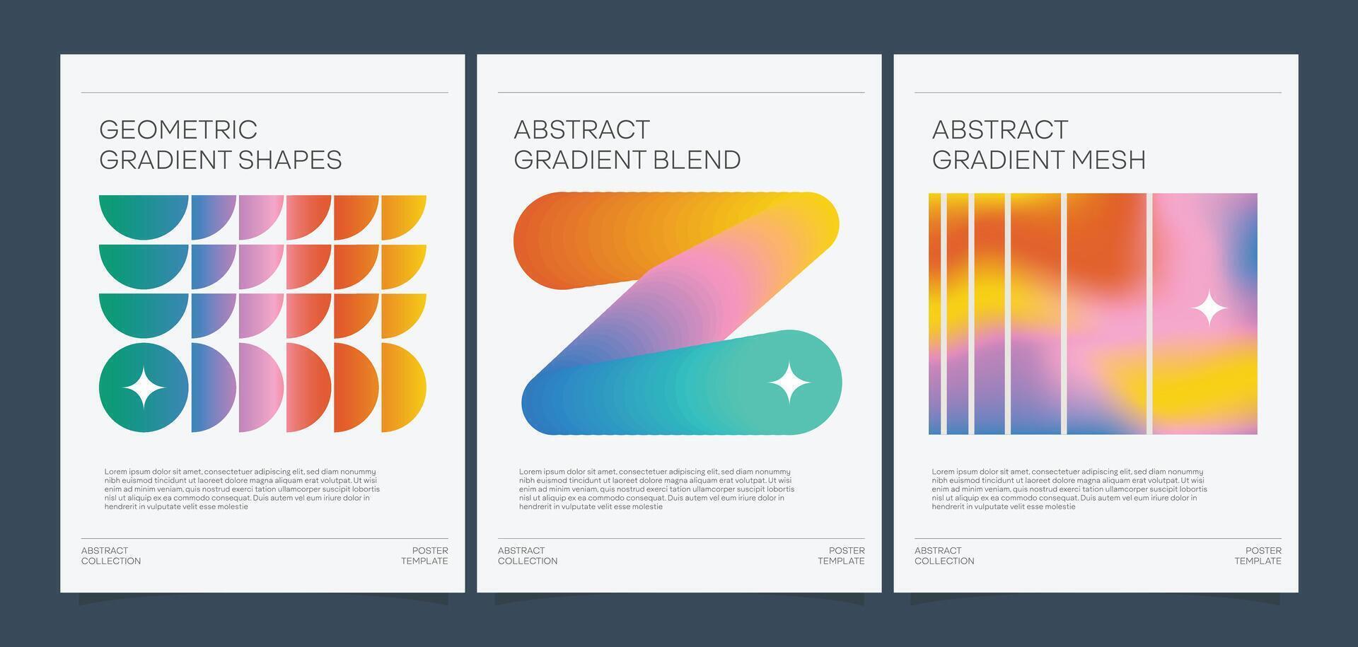 Minimalist poster design template with dynamic gradient. vector