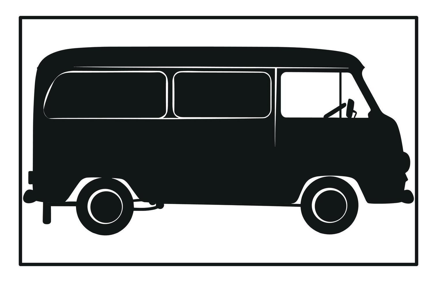 Van icon silhouette. Cargo minibus. simple flat graphic illustration vector