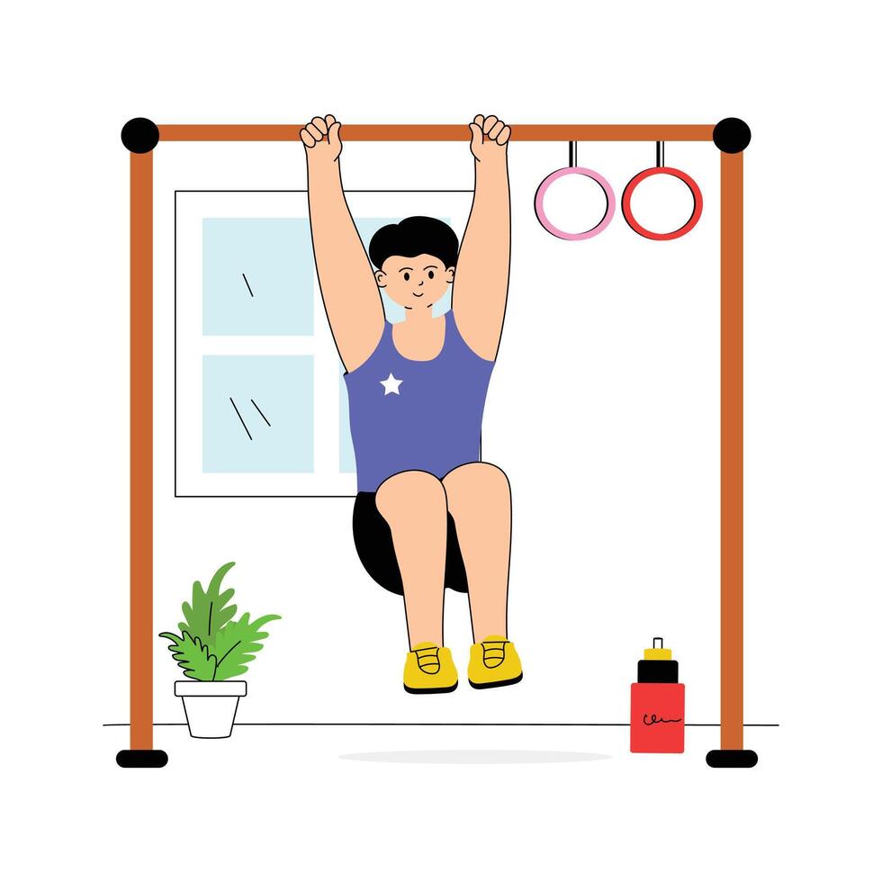 Get this creatively designed pull ups flat illustration vector