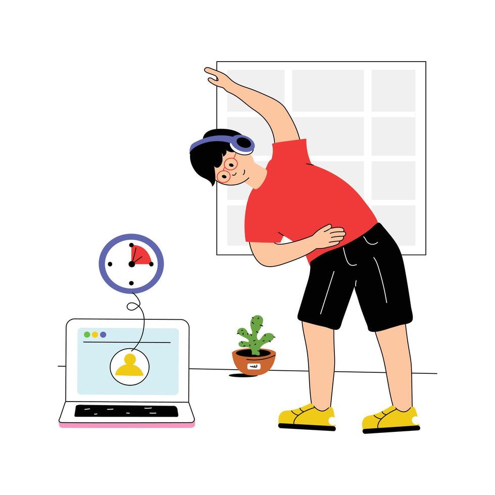 Trendy flat illustration of personal trainer vector