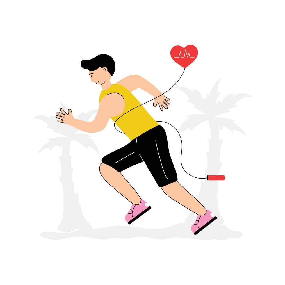 Grab this flat illustration of running vector