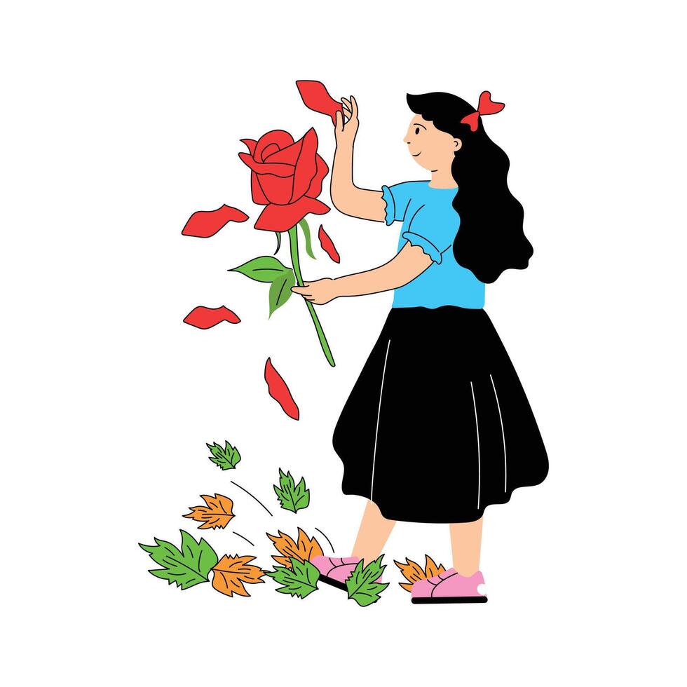 Falling in love flat illustration, ready for premium use vector