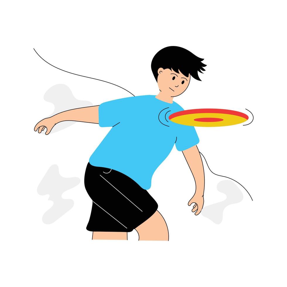 Get this creative illustration of frisbee player vector