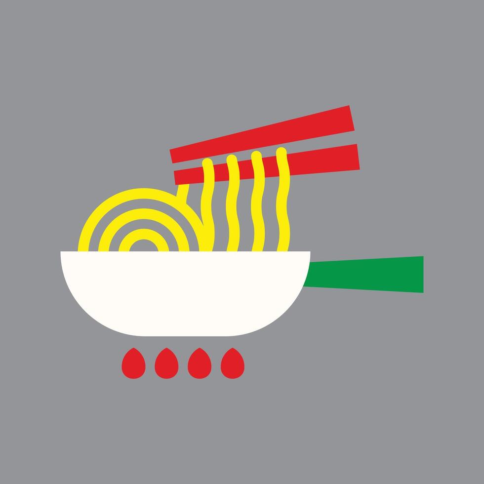 Noodle icon illustration vector