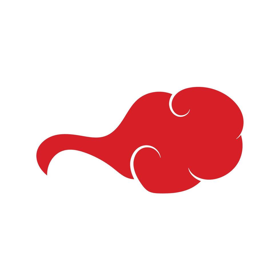 Red Cloud Decorative Illustration vector