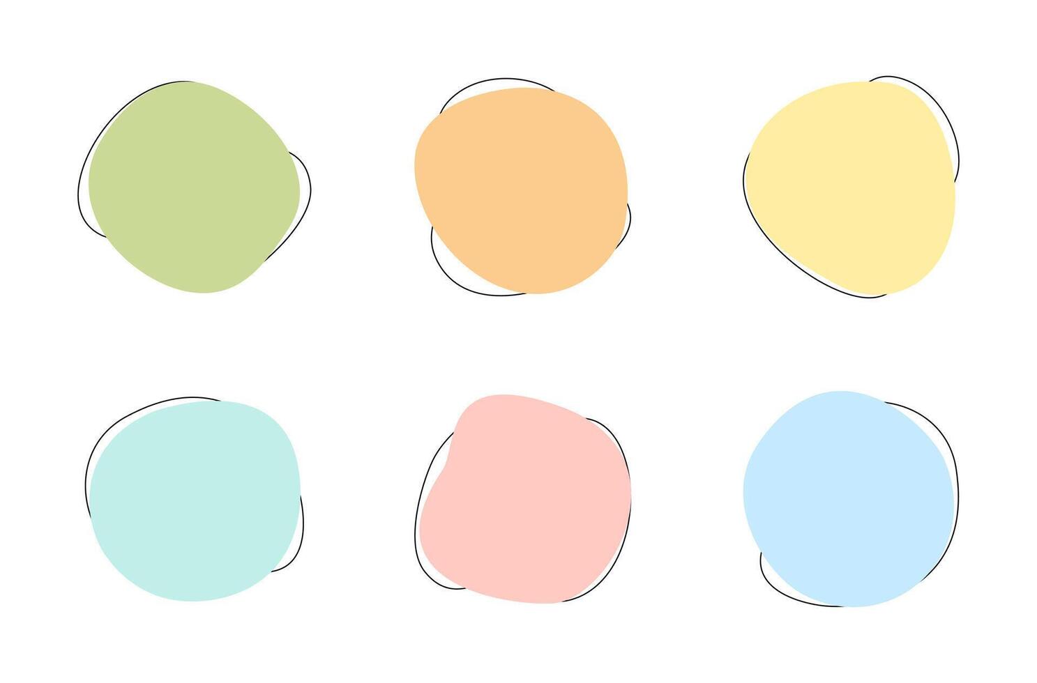 Color liquid blob shapes, pastel organic random forms, fluid silhouette, simple smooth ink stain. Highlight for social media stories vector