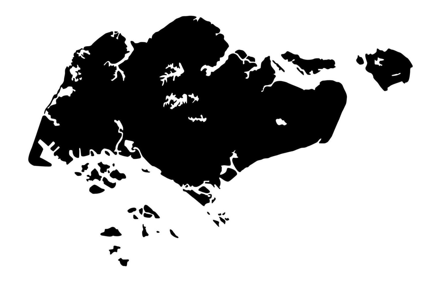 singapore Silhouette of a Australia Country land Map vector