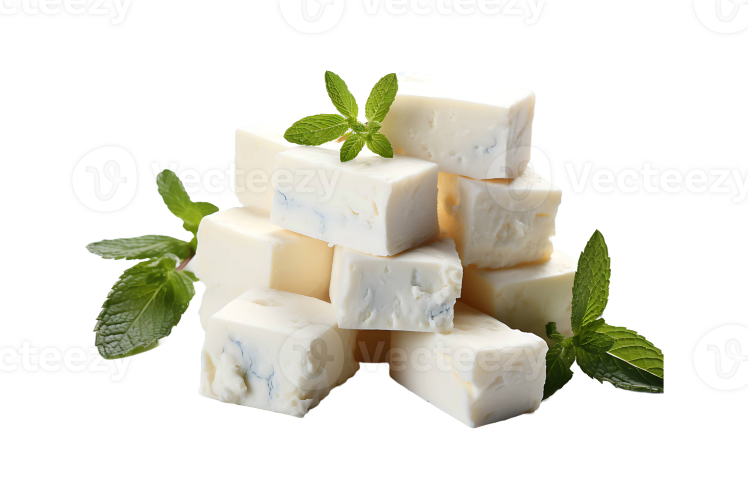 Frozen Paneer isolated on transparent background. png