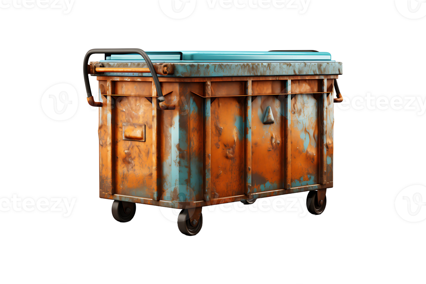 Fiber Dustbin isolated on transparent background. png