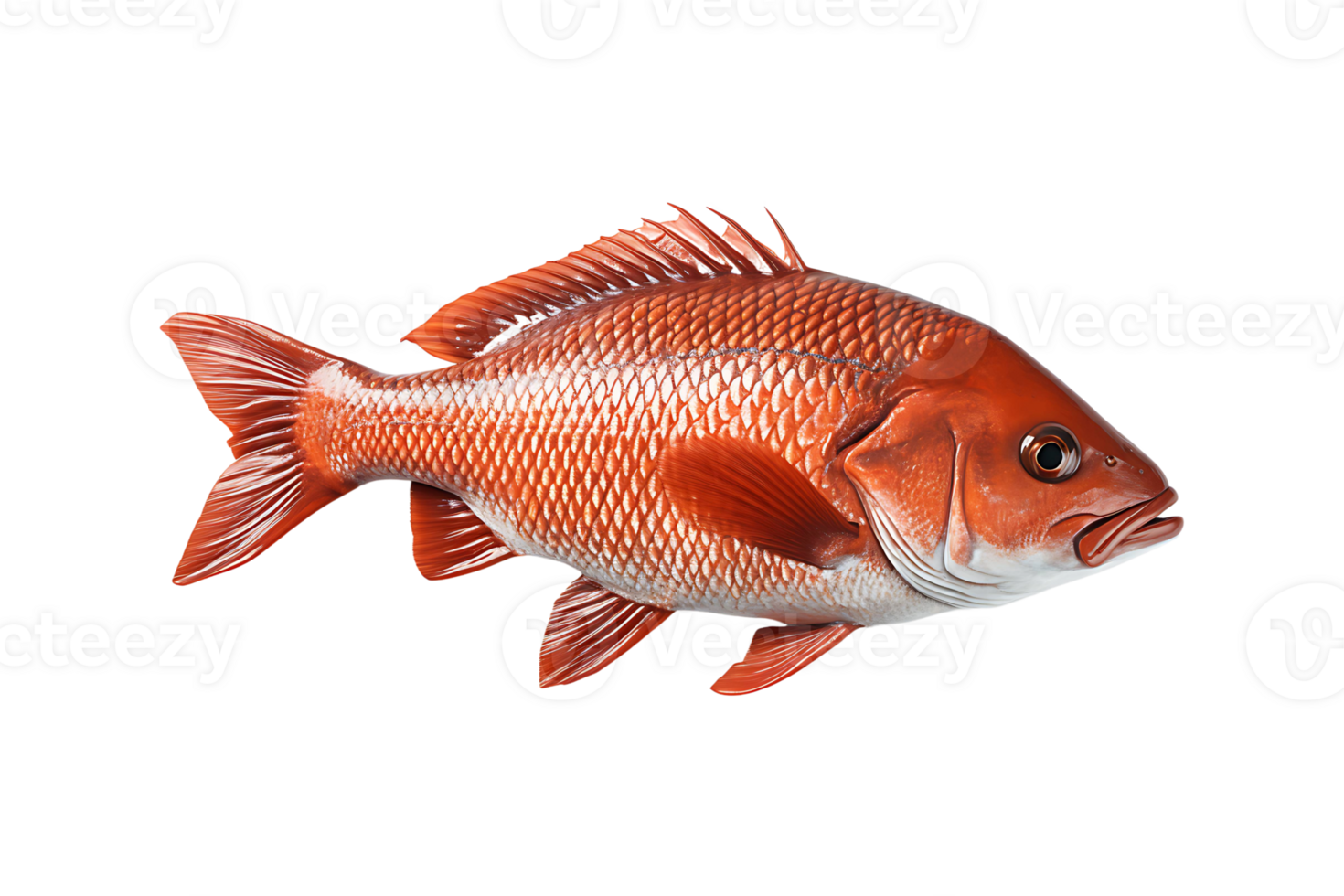 Fish Keychain isolated on transparent background. png