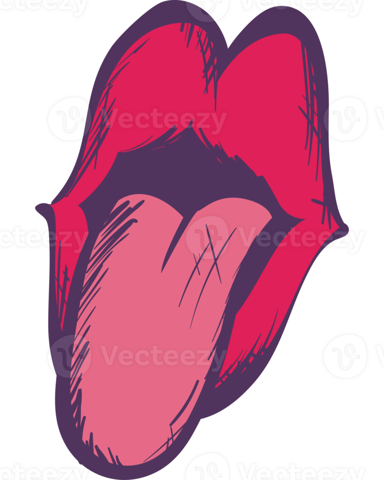 The rolling stones logo with a tongue png