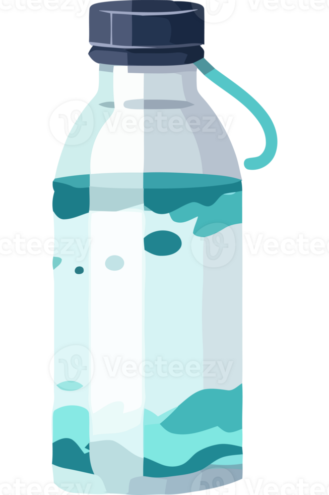 A bottle of water with a lid on it png