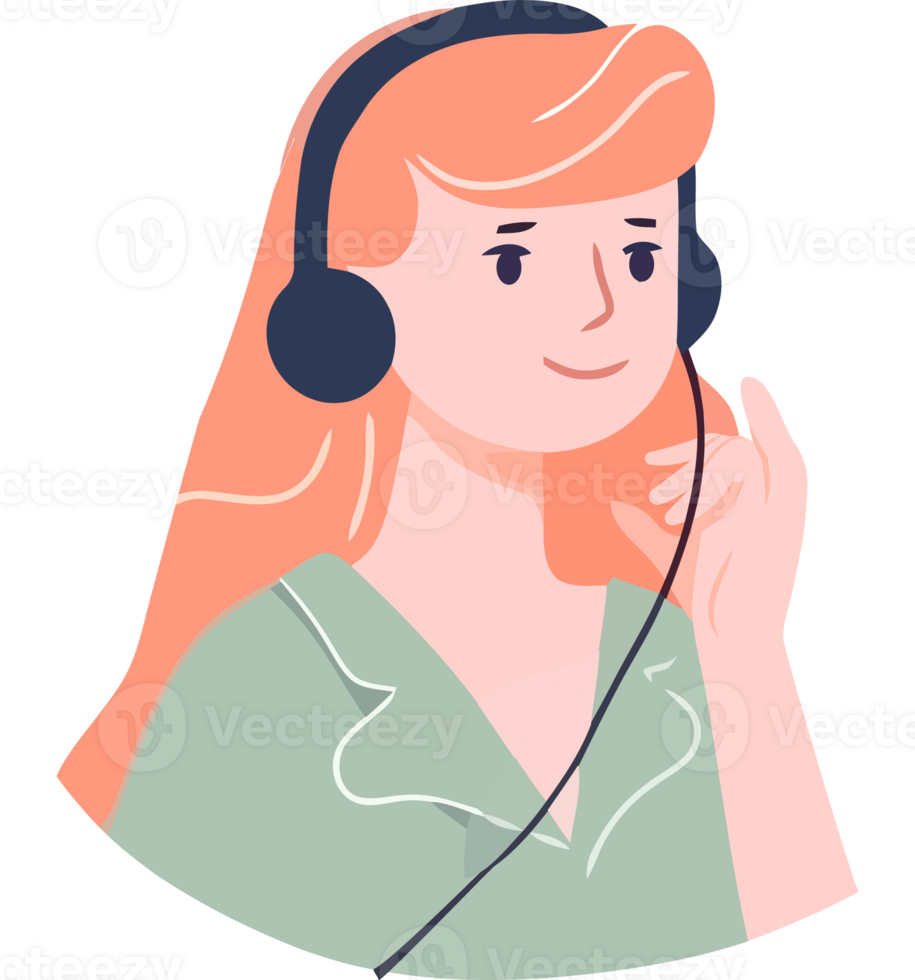 Call center agent illustration png