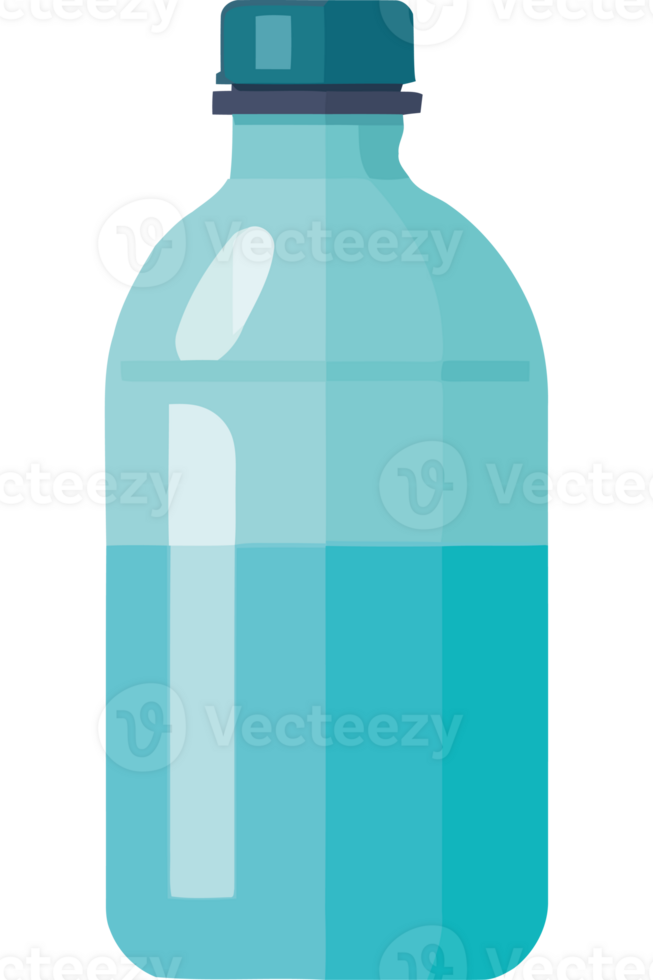 A blue bottle with water in it png