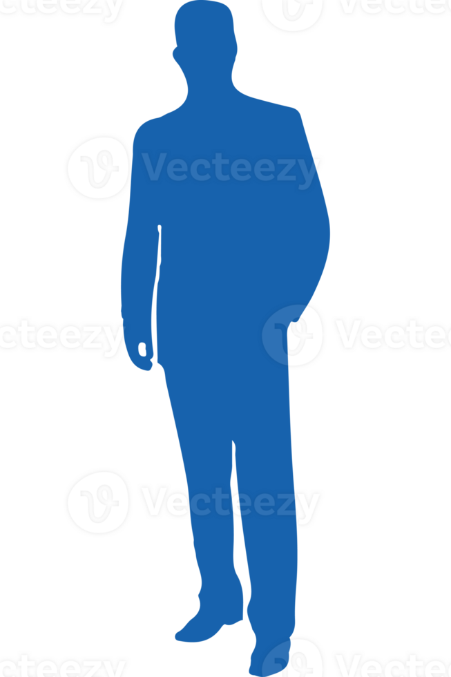 A silhouette of a man in a suit png