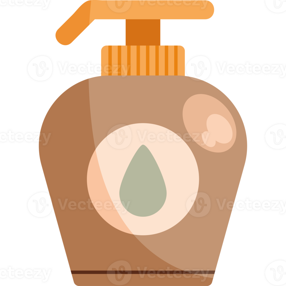 A bottle of soap with a drop of water png