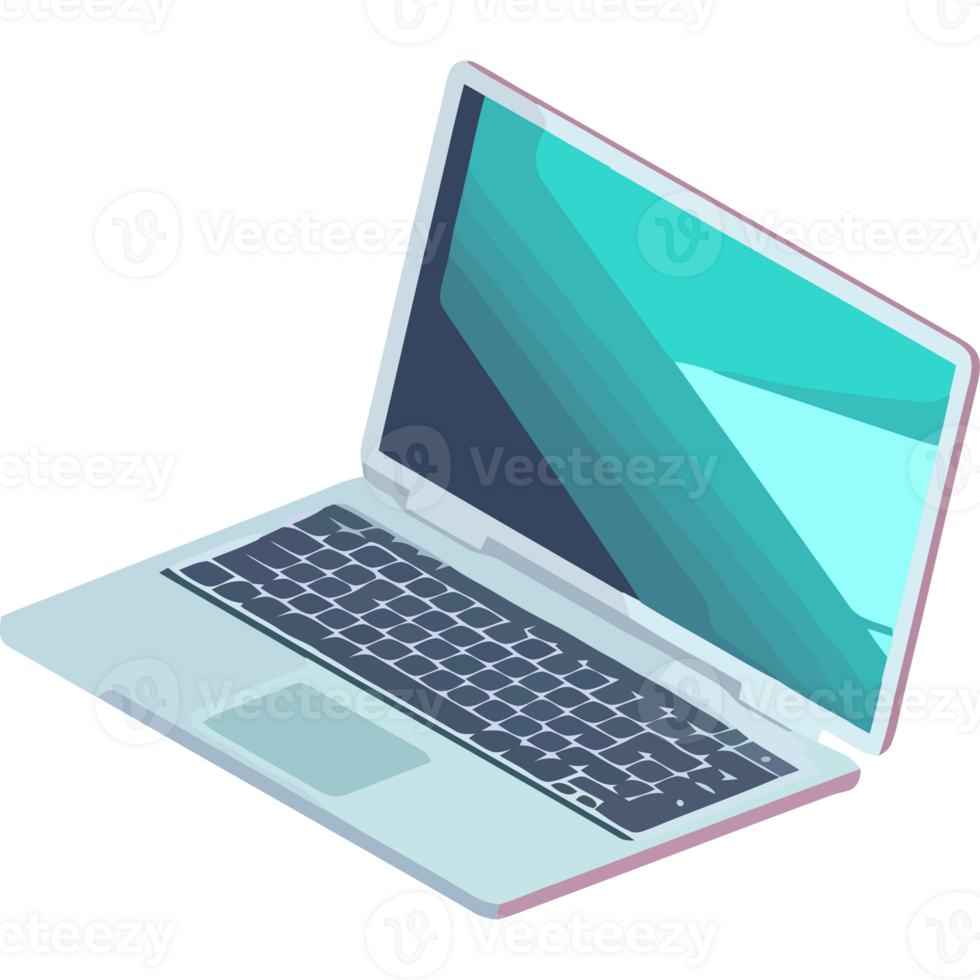 A laptop computer with a green screen on it png
